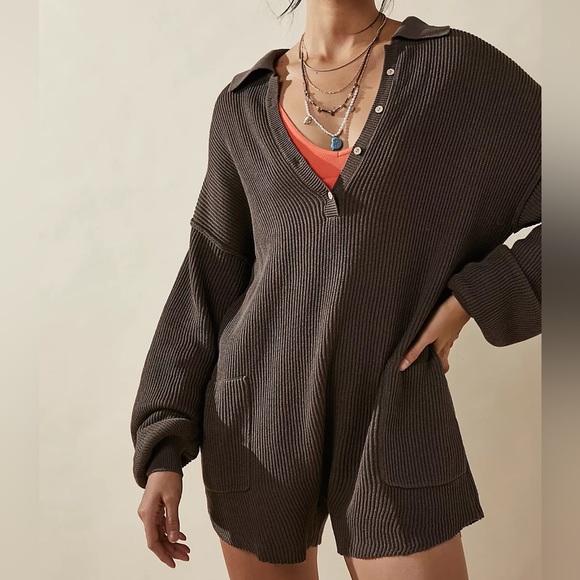 Free People Pants - Free People Beach Black Romper size M